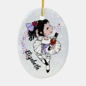 Ballerina kerstversiering keramisch ornament (Voorkant)