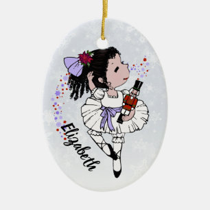 Ballerina kerstversiering keramisch ornament