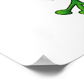 Ballerina Kikker met Paarse Tutu Poster (Hoek)