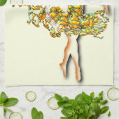 Ballerina Kitchen Towel Ballet Dancer Girl Theedoek (Gevouwen)