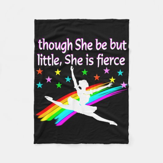 BALLERINA, KLEINE MAAR FIERCE FLEECE DEKEN (Voorkant)