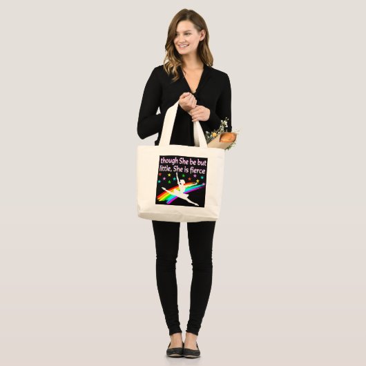 BALLERINA, KLEINE MAAR FIERCE GROTE TOTE BAG (Voorkant (model))