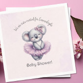 Ballerina Koala Tutu Opgewonden Baby Meisje Douche Servet