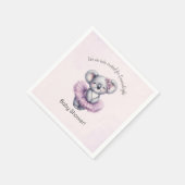 Ballerina Koala Tutu Opgewonden Baby Meisje Douche Servet (Hoek)