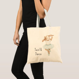 Ballerina Konijn in Blauwe Tutu Tote Bag