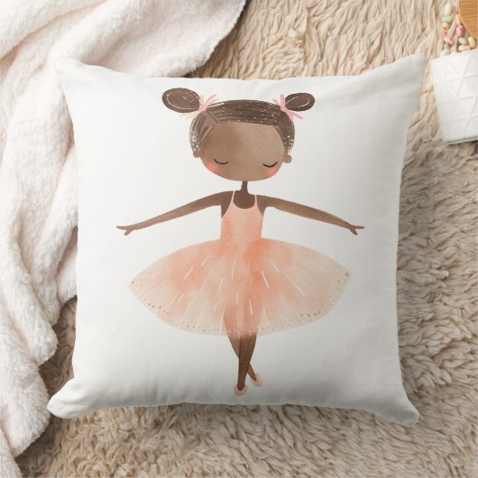 Ballerina Kussen met Ballet Danser Print (Deken)