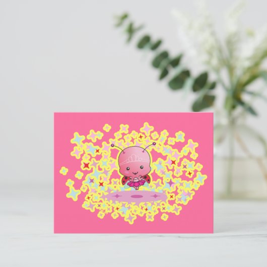 Ballerina Ladybug Briefkaart (Staand voorkant)