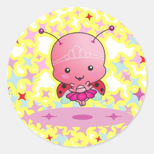 Ballerina Ladybug Sticker (Voorkant)