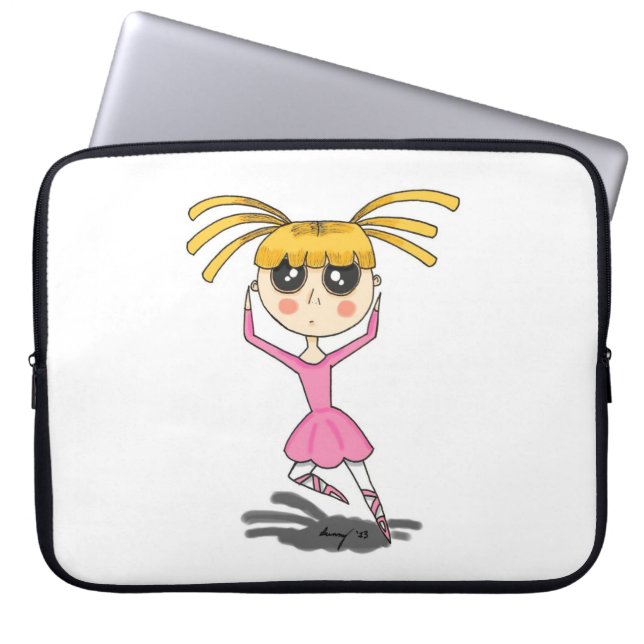 Ballerina-laptophoes Laptop Sleeve (Voorkant)