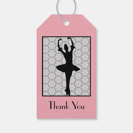 Ballerina - Leraar Waardering Dank U Cadeaulabel (Achterkant)