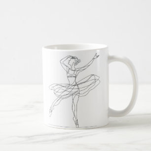 Ballerina Line Art Koffiemok