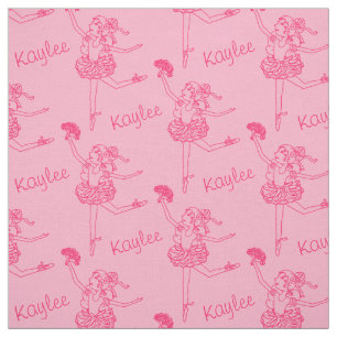 Ballerina line kunst genaamd roze rode stof