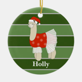Ballerina Llama Kerst Special Keramisch Ornament