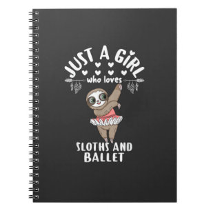 Ballerina Luiaard Danser Gewoon Een Meisje Dat Van Notitieboek