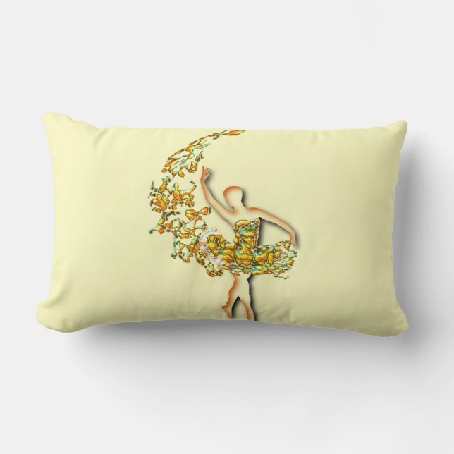 Ballerina Lumbaal Kussen Ballet Danser Vrouw (Voorkant)