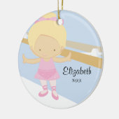 Ballerina meisje ballet dans Kerst ornament (Links)