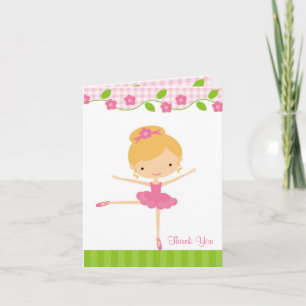 Ballerina Meisje Dank je kaart