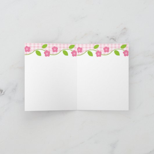 Ballerina Meisje Dank je kaart (Binnen)