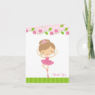 Ballerina Meisje Dank je kaart