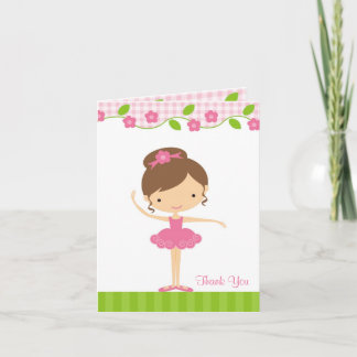 Ballerina Meisje Dank je kaart