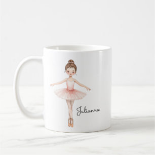 Ballerina Meisje gepersonaliseerd Koffiemok