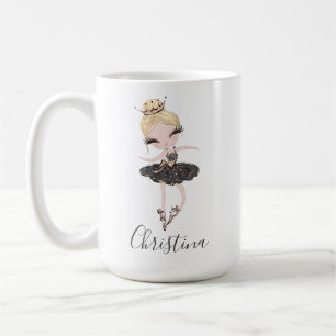 Ballerina Meisje Gepersonaliseerde Naam Ballet Cad Koffiemok