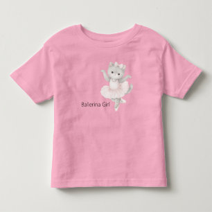 Ballerina Meisje Grijze Kitten Kinder Shirts