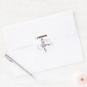 Ballerina Meisje I Dance Ronde Sticker (Envelop)
