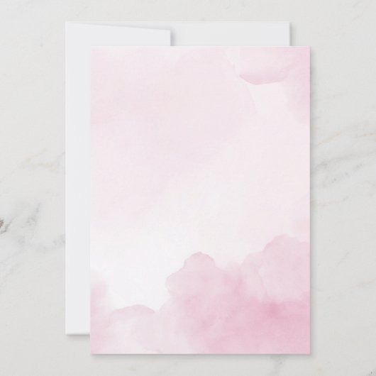 Ballerina Meisje in roze jurk Verjaardagsfeestje Kaart (Achterkant)