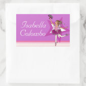 ballerina meisje paarse balletnaam id label sticke (Tas)