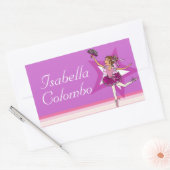 ballerina meisje paarse balletnaam id label sticke (Envelop)