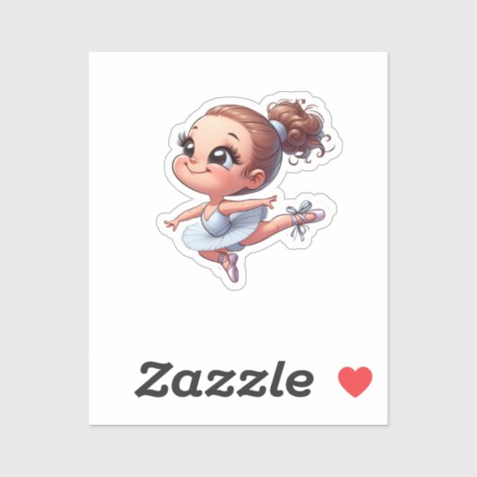 ballerina meisje sticker (Vel)