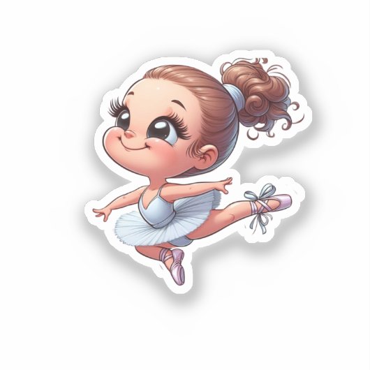 ballerina meisje sticker (Voorkant)