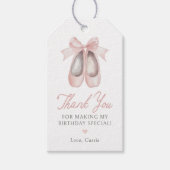 Ballerina Meisje Verjaardag Favoriet Tag Cadeaulabel (Voorkant)