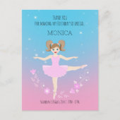  Ballerina meisje Verjaardagsfeest Briefkaart (Voorkant)