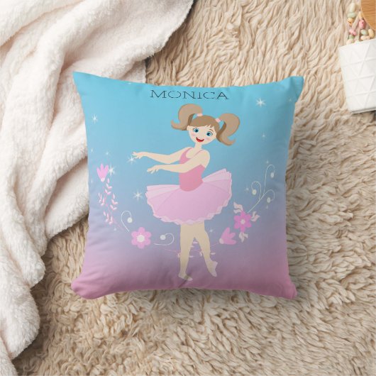 Ballerina meisje Verjaardagsfeest Kussen (Deken)