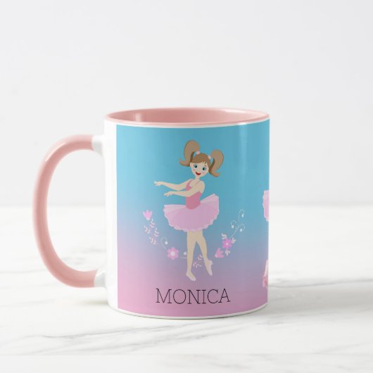 Ballerina meisje Verjaardagsfeest Mok (Links)