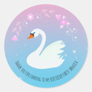  Ballerina meisje Verjaardagsfeest Ronde Sticker