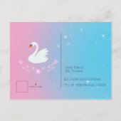 Ballerina meisje Verjaardagsfeest Uitnodiging Briefkaart (Achterkant)