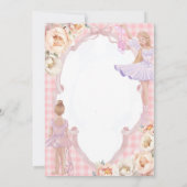 Ballerina Meisje Verjaardagsfeestuitnodiging Kaart (Achterkant)