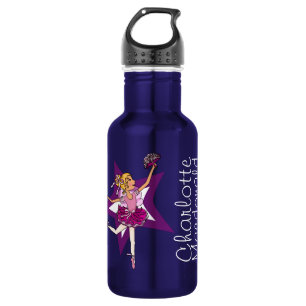 Ballerina meisjes genoemd paarse drinken fles