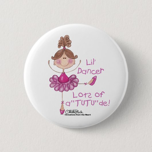 Ballerina met ATUTU Ronde Button 5,7 Cm (Voorkant)