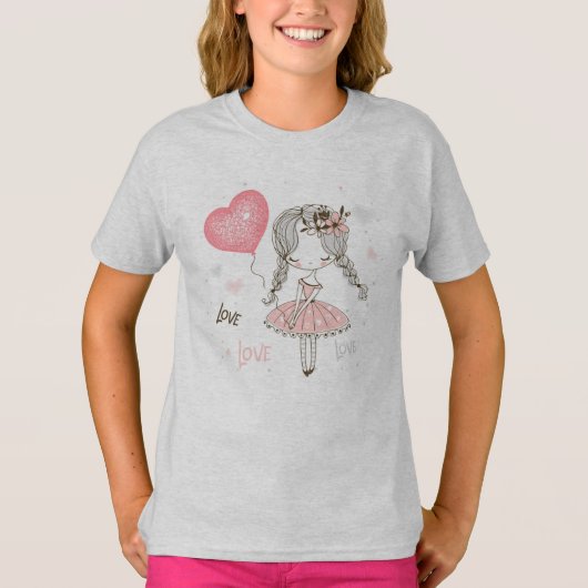 Ballerina met ballon t-shirt (Voorkant)