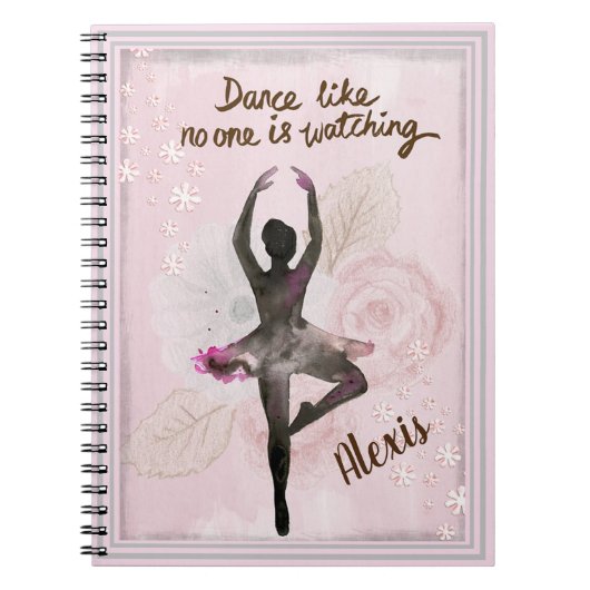 Ballerina met Citaat Notitieboek (Voorkant)