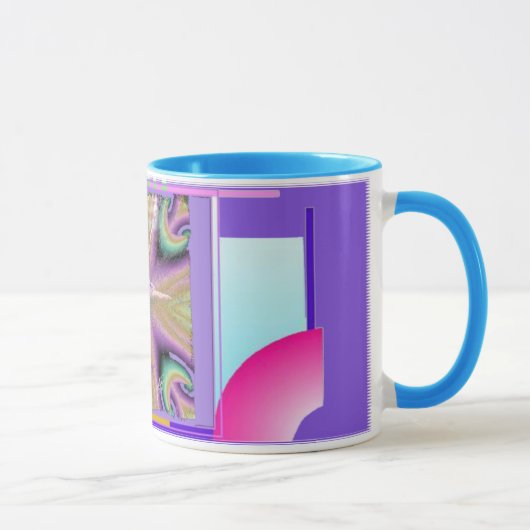 Ballerina met Colorful Geometric Background Mok (Rechts)