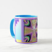 Ballerina met Colorful Geometric Background Mok (Voorkant links)