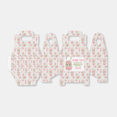 Ballerina met de bunny floral roze meisje verjaard bedankdoosjes (Uitgevouwen)