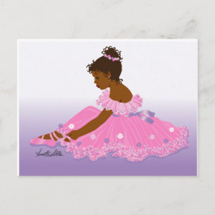 ballerina met handtekening briefkaart