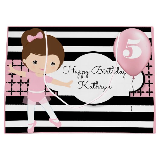  Ballerina met moderne patronen Large Cadeautasje (Voorkant)