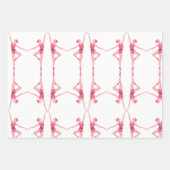 Ballerina met naam personalisatie inpakpapier vel (Voorkant 3)